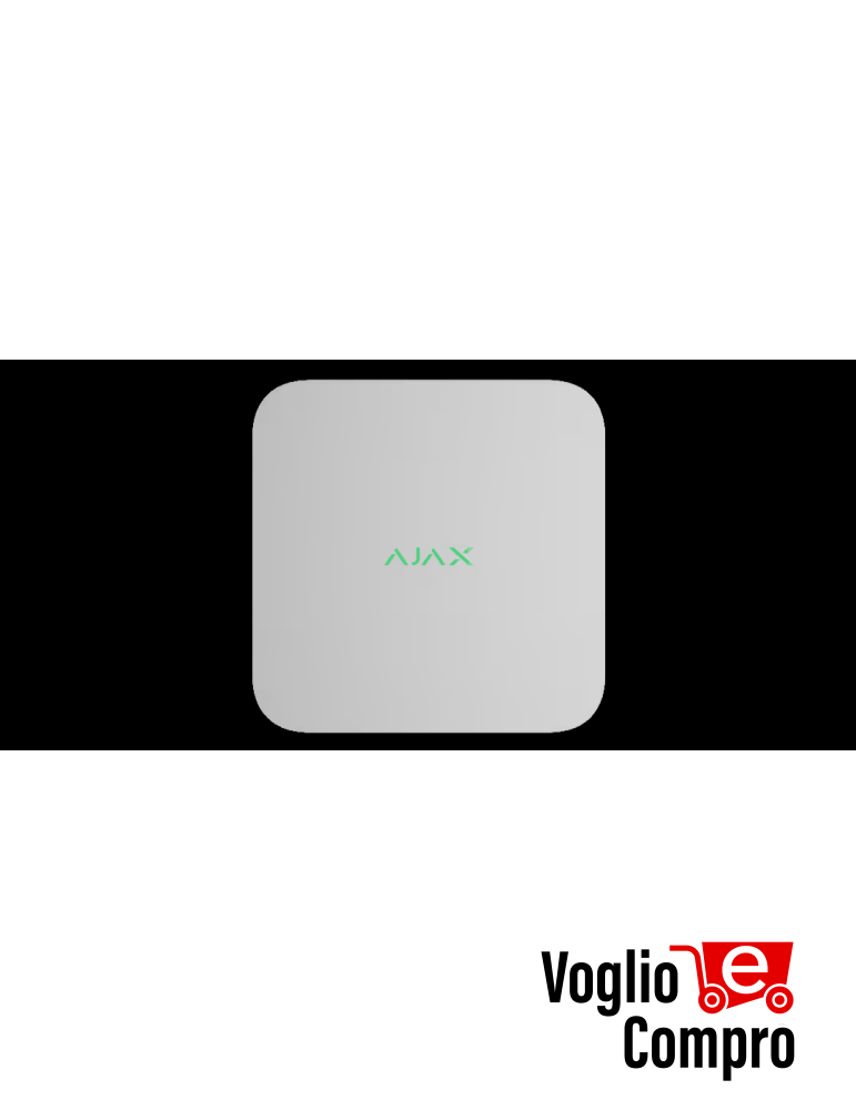 AJAX NVR DC (8-ch) Videoregistratore di rete a 8 canali alimentato da una fonte di alimentazione a bassa tensione