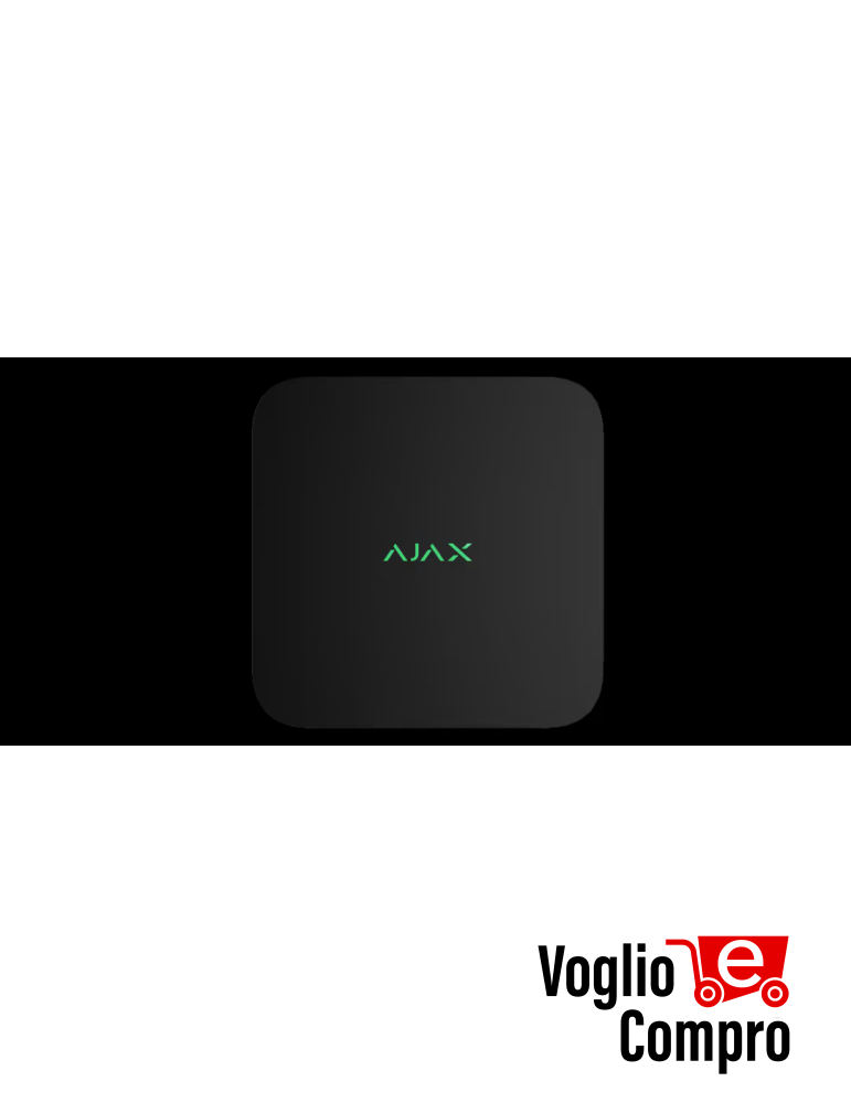 AJAX NVR DC (16-ch) Videoregistratore di rete a  16 canali alimentato da una fonte di alimentazione a bassa tensione