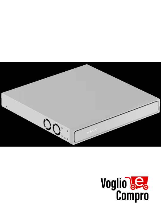 AJAX NVR H2D8PAC (16-ch) Videoregistratore di rete a  16 canali con uscita HDMI 4K   otto porte PoE e supporto 2 dischi rigidi
