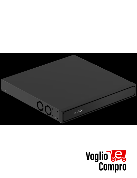 AJAX NVR H2D8PAC (16-ch) Videoregistratore di rete a  16 canali con uscita HDMI 4K   otto porte PoE e supporto 2 dischi rigidi