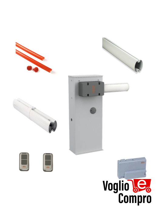 KIT MEDIUM V2 ABLE 36Y105 Barriere stradali 24V ad apertura rapida per passaggi residenziali o multiutenza 6 m di larghezza
