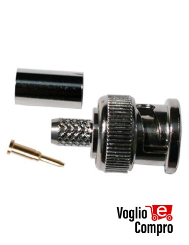 2109607 CONNETTORE BNC a crimpare per RG174 CONFEZIONE 10 PEZZI