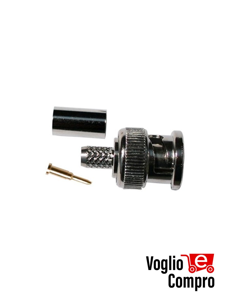 2109607 CONNETTORE BNC a crimpare per RG174 CONFEZIONE 10 PEZZI