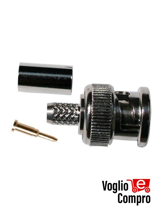 2109607 CONNETTORE BNC a crimpare per RG174 CONFEZIONE 10 PEZZI