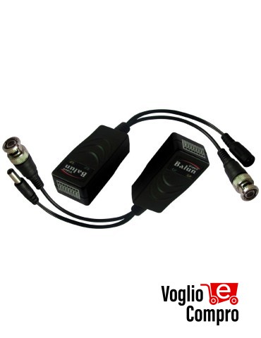 4833095 VIDEO ALIMENTAZIONE BALUN PASSIVO - 1CH - PUSH - FLESSIBILE