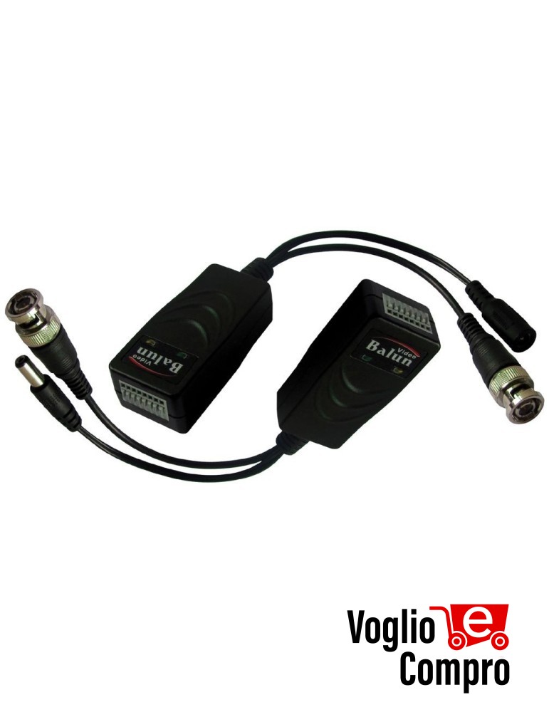 4833095 VIDEO ALIMENTAZIONE BALUN PASSIVO - 1CH - PUSH - FLESSIBILE