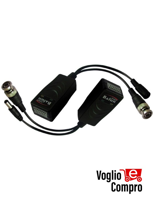 4833095 VIDEO ALIMENTAZIONE BALUN PASSIVO - 1CH - PUSH - FLESSIBILE