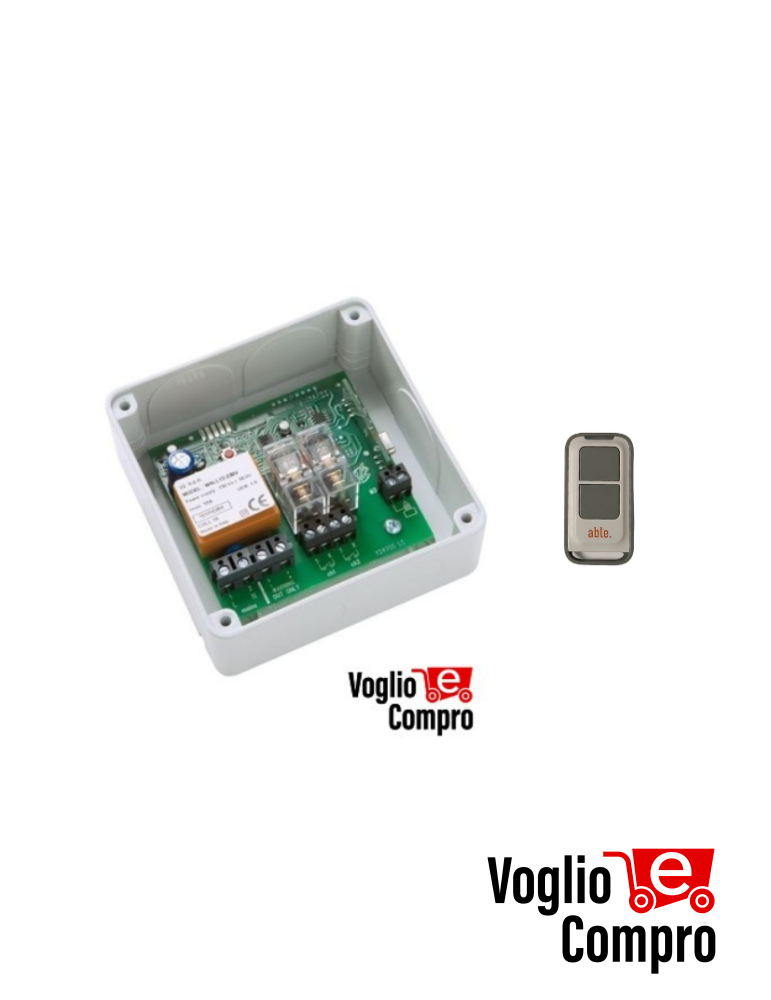 KIT RADIOCOMANDO E RICEVITORE BICANALE V2 GARDEN LUX PER CARICHI FINO A 1500W