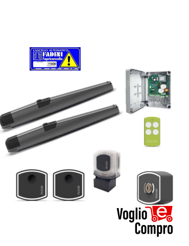 KIT FADINI 4301K0VL DARDO 430 Automazione  cancelli battente residenziale. Peso anta fino a 350 kg | Lunghezza anta fino a 2,8 m