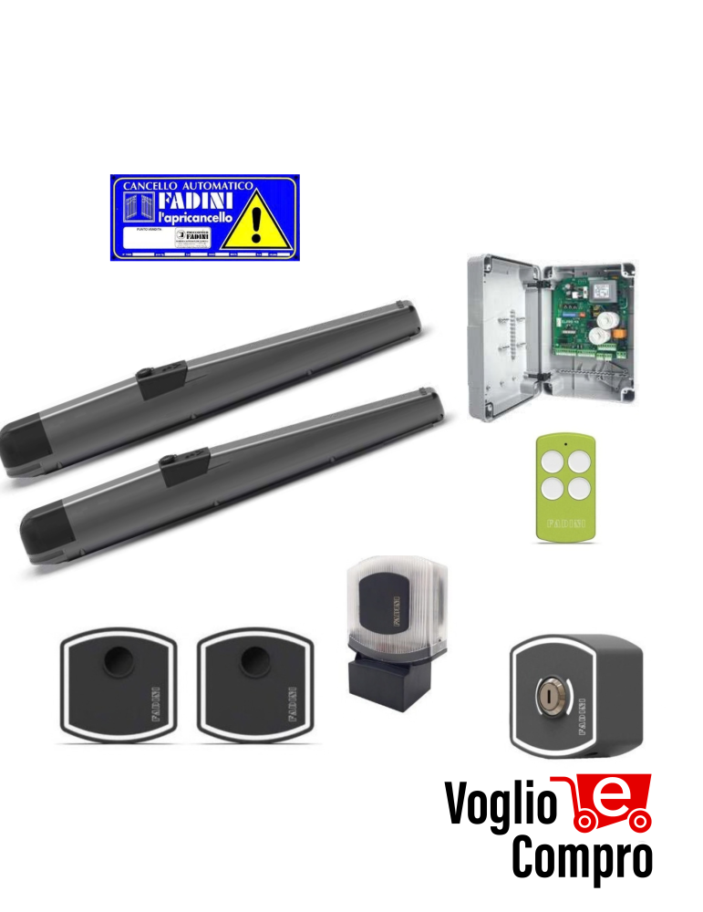 KIT FADINI 4301K0VL DARDO 430 Automazione  cancelli battente residenziale. Peso anta fino a 350 kg | Lunghezza anta fino a 2,8 m