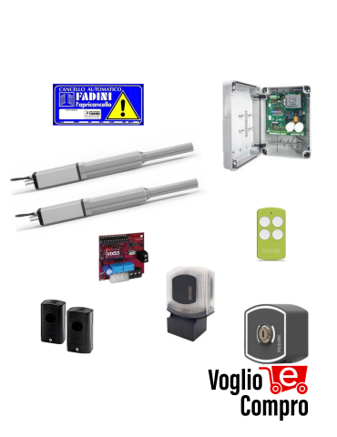 KIT FADINI 8820K0VL HINDI 880 SPRINT Automazione per cancelli a battente max anta 400 kg | Lunghezza max. anta fino a 2,3 m