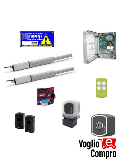 KIT FADINI 8820K0VL HINDI 880 SPRINT Automazione per cancelli a battente max anta 400 kg | Lunghezza max. anta fino a 2,3 m