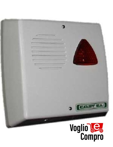 Sirena COSTEL Sc35 autoalimentata per esterni 12 Vdc, lampeggiante a led con memoria