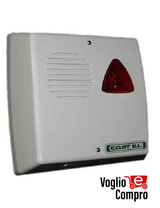 Sirena COSTEL Sc35 autoalimentata per esterni 12 Vdc, lampeggiante a led con memoria