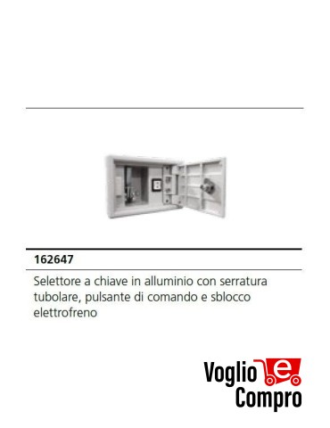 SELETTORE A CHIAVE IN ALLUMINIO CON SERRATURA TUBOLARE PULSANTE E SBLOCCO V2 AGON