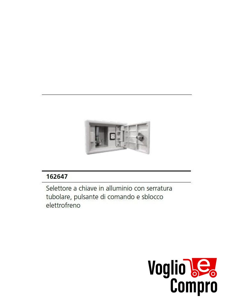 SELETTORE A CHIAVE IN ALLUMINIO CON SERRATURA TUBOLARE PULSANTE E SBLOCCO V2 AGON