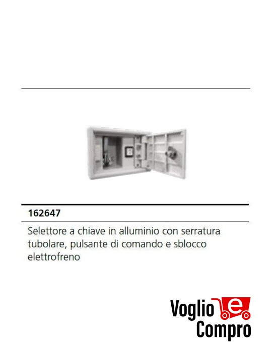 SELETTORE A CHIAVE IN ALLUMINIO CON SERRATURA TUBOLARE PULSANTE E SBLOCCO V2 AGON