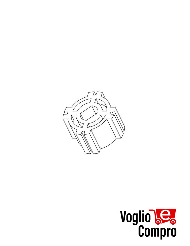 162713PULEGGIA TONDO DIAMETRO 44MM PER MOTORIDUTTORI  TUBOLARI 35MM