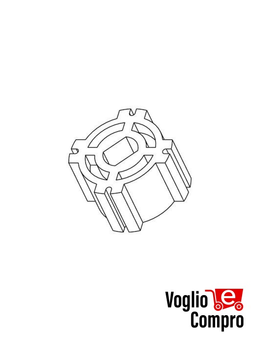 162713PULEGGIA TONDO DIAMETRO 44MM PER MOTORIDUTTORI  TUBOLARI 35MM