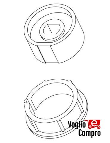 162757-162709  PULEGGIA E CORONA DIAMETRO 50MM TUBOLARI