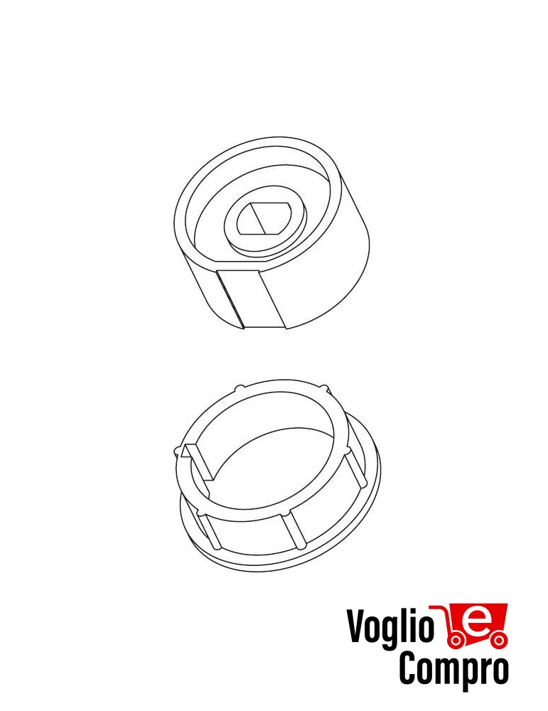 162757-162709  PULEGGIA E CORONA DIAMETRO 50MM TUBOLARI