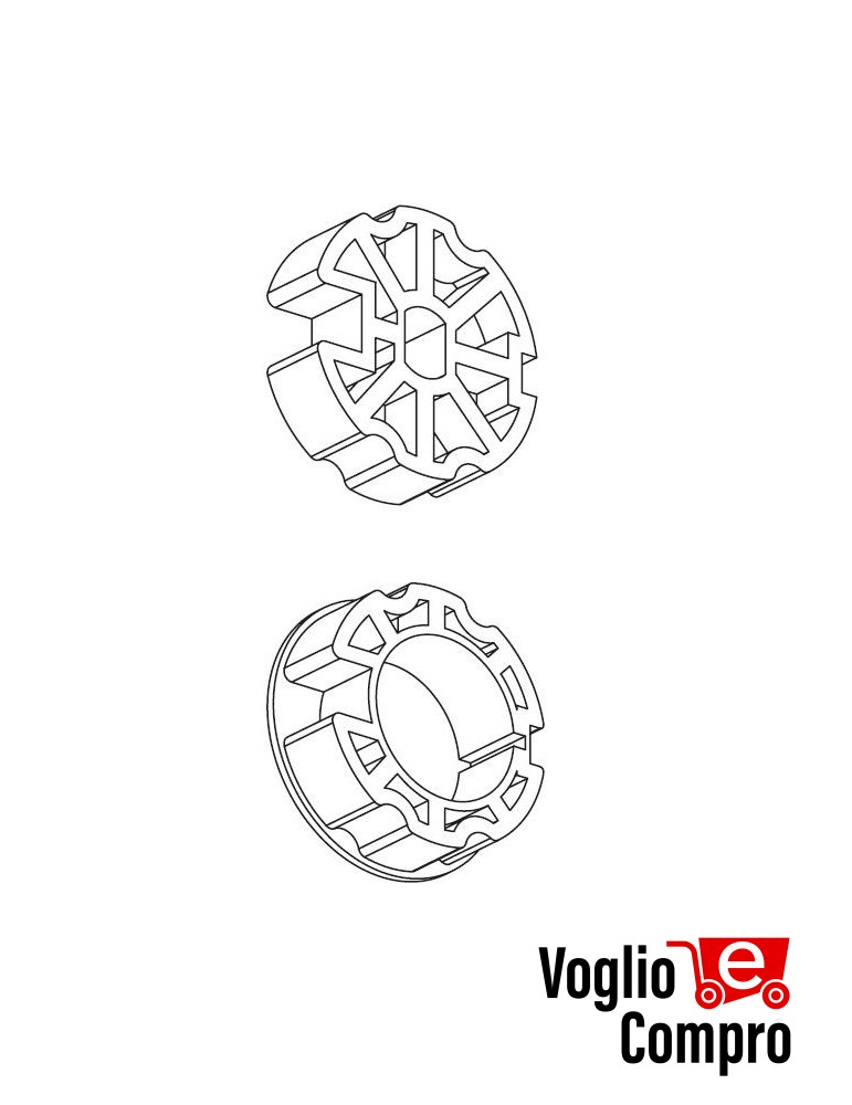 162782-162783 PULEGGIA  E CORONA DIAMETRO 60MM OGIVA ONDULATO TUBOLARI