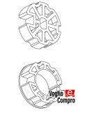 162782-162783 PULEGGIA  E CORONA DIAMETRO 60MM OGIVA ONDULATO TUBOLARI