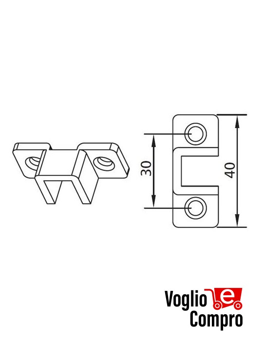 162729 SUPPORTO PER MOTORIDUTTORI TUBOLARI DIAMETRO 35MM