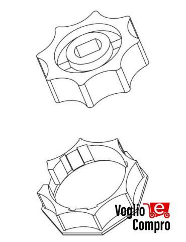 162716-162715 PULEGGIA E CORONA  DIAMETRO 60MM STELLA  PER MOTORIDUTTORI TUBOLARI DIAMETRO 45MM