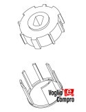 162808-162809 PULEGGIA E CORONA ZF54 PER MOTORI TUBOLARI DIAMETRO 45MM