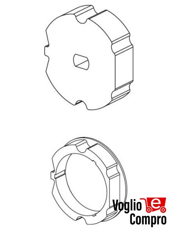 162898-162899 PULEGGIA E CORONA ZF80 PER MOTORIDUTTORI  TUBOLARI DIAMETRO 45MM