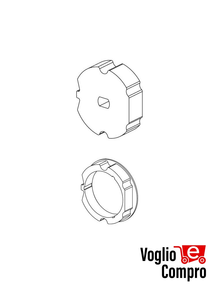 162898-162899 PULEGGIA E CORONA ZF80 PER MOTORIDUTTORI  TUBOLARI DIAMETRO 45MM