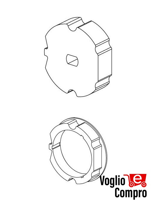 162898-162899 PULEGGIA E CORONA ZF80 PER MOTORIDUTTORI  TUBOLARI DIAMETRO 45MM