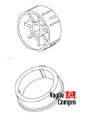 162762-162763 PULEGGIA E CORONA TONDO DIAMETRO  60 x 1,5MM PER MOTORIDUTTORI  TUBOLARI