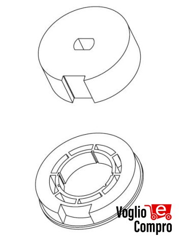 162806-162807 PULEGGIA E CORONA DIAMETRO 89MM DEPRAT  PER MOTORIDUTTORI TUBOLARI 45MM