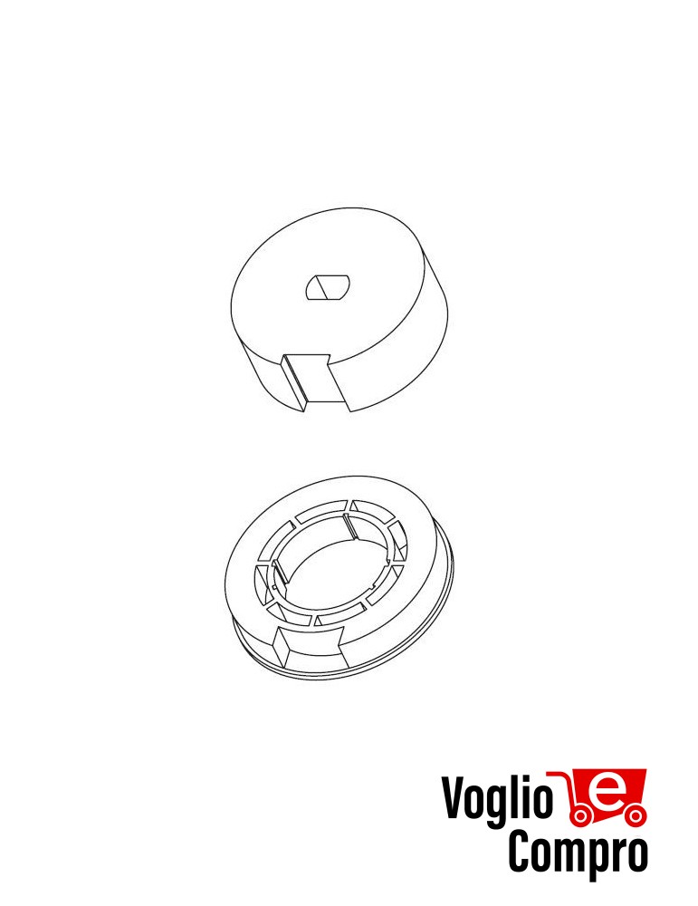 162806-162807 PULEGGIA E CORONA DIAMETRO 89MM DEPRAT  PER MOTORIDUTTORI TUBOLARI 45MM