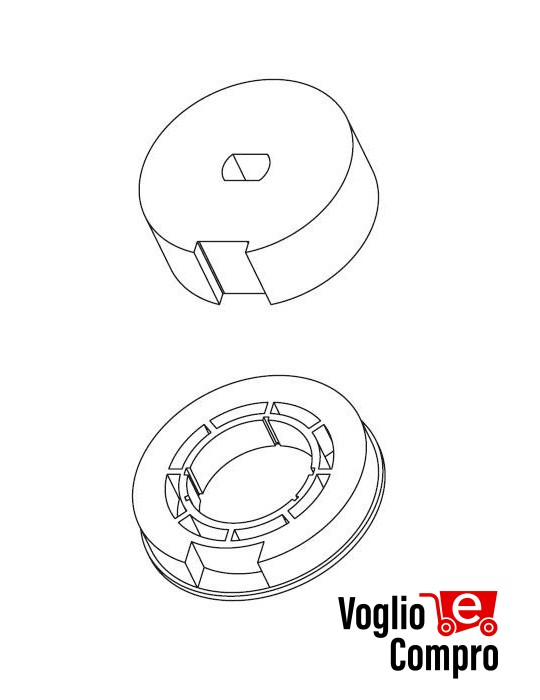 162806-162807 PULEGGIA E CORONA DIAMETRO 89MM DEPRAT  PER MOTORIDUTTORI TUBOLARI 45MM