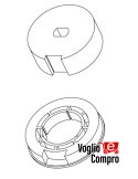162806-162807 PULEGGIA E CORONA DIAMETRO 89MM DEPRAT  PER MOTORIDUTTORI TUBOLARI 45MM
