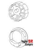 163414-163413 CORONA E PULEGGIA V2 DIAMETRO 63MM OGIVA ROLLERBAT PER MOTORIDUTTORI TUBOLARI