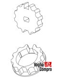 162721-163404 CORONA  E PULEGGIA DIAMETRO 70MM OGIVA PER MOTORIDUTTORI TUBOLARI