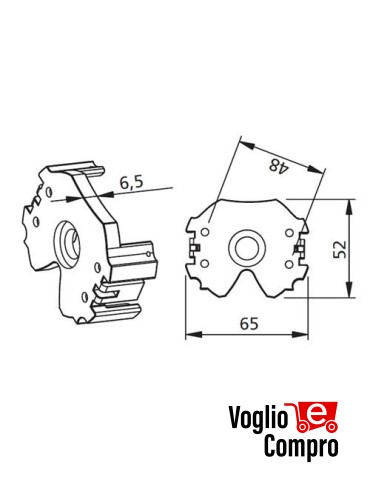 163418 STAFFA AGGANCIO RAPIDO PER MOTORIDUTTORI TUBOLARI DIAMETRO 45mm Confezione 10 pezzi