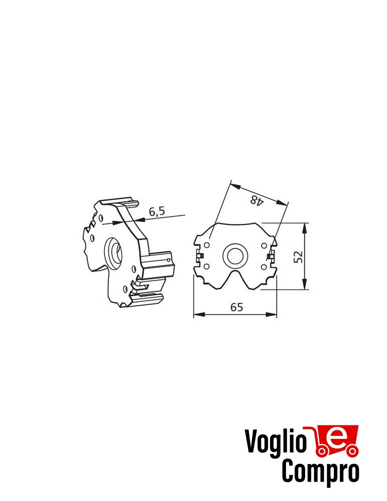 163418 STAFFA AGGANCIO RAPIDO PER MOTORIDUTTORI TUBOLARI DIAMETRO 45mm Confezione 10 pezzi