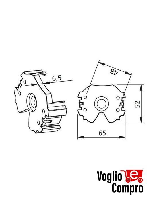 163418 STAFFA AGGANCIO RAPIDO PER MOTORIDUTTORI TUBOLARI DIAMETRO 45mm Confezione 10 pezzi