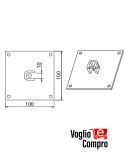 162764 PIASTRA CON SUPPORTO  QUADRA 10x10MM PER MOTORIDUTTORI TUBOLARI 45MM