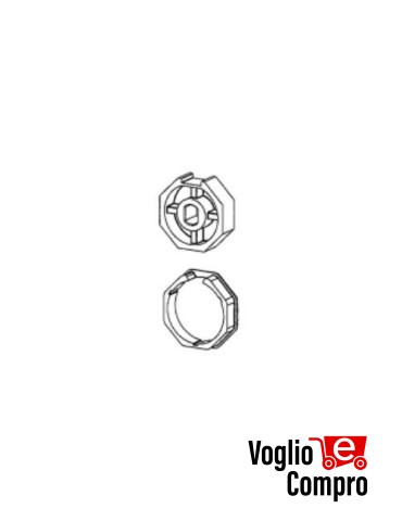 PULEGGIA E CORONA OTTAGONALE DIAMETRO 70MM ACCESSORI PER MOTORIDUTTORI TUBOLARI MATIX V2