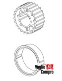 162865-162864 CORONA E PULEGGIA TONDO DIAMETRO  70MM PER MOTORIDUTTORI TUBOLARI DIAMETRO 59MM