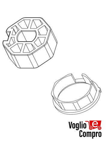 162710 - 162711 CORONA E PULEGGIA OTTAGONALE DIAMETRO 40 TUBOLARI