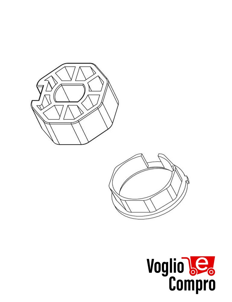 162710 - 162711 CORONA E PULEGGIA OTTAGONALE DIAMETRO 40 TUBOLARI
