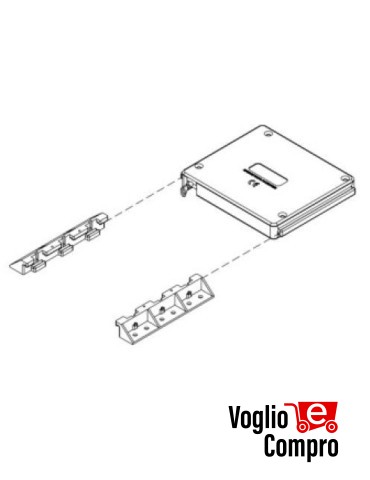 CONFEZIONE 5 PEZZI  MICROVIDEO SLITTE-SAL Coppia di Slitte fissaggio posizionamento del contatto per tapparelle e serrande
