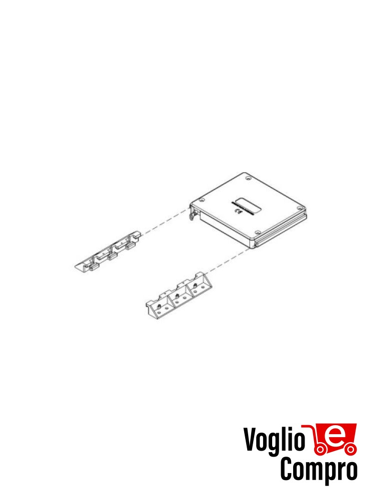 CONFEZIONE 5 PEZZI  MICROVIDEO SLITTE-SAL Coppia di Slitte fissaggio posizionamento del contatto per tapparelle e serrande